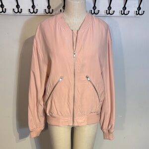 Weekday Light Pink Bomber Jacket size Small Oversized